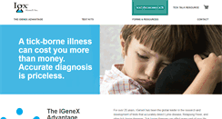 Desktop Screenshot of igenex.com