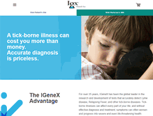 Tablet Screenshot of igenex.com